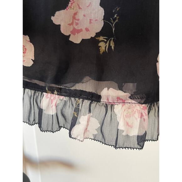 Abercrombie Fitch Dress Floral Print Fit & Flare Ruffled Hem Small - Picture 5 of 9